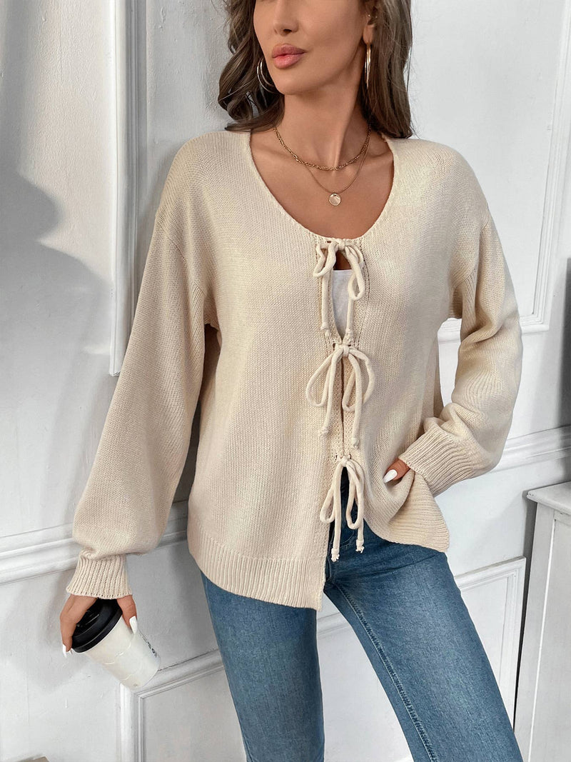 Bow Tie Front Cardigan Sweater SZ29-SW626