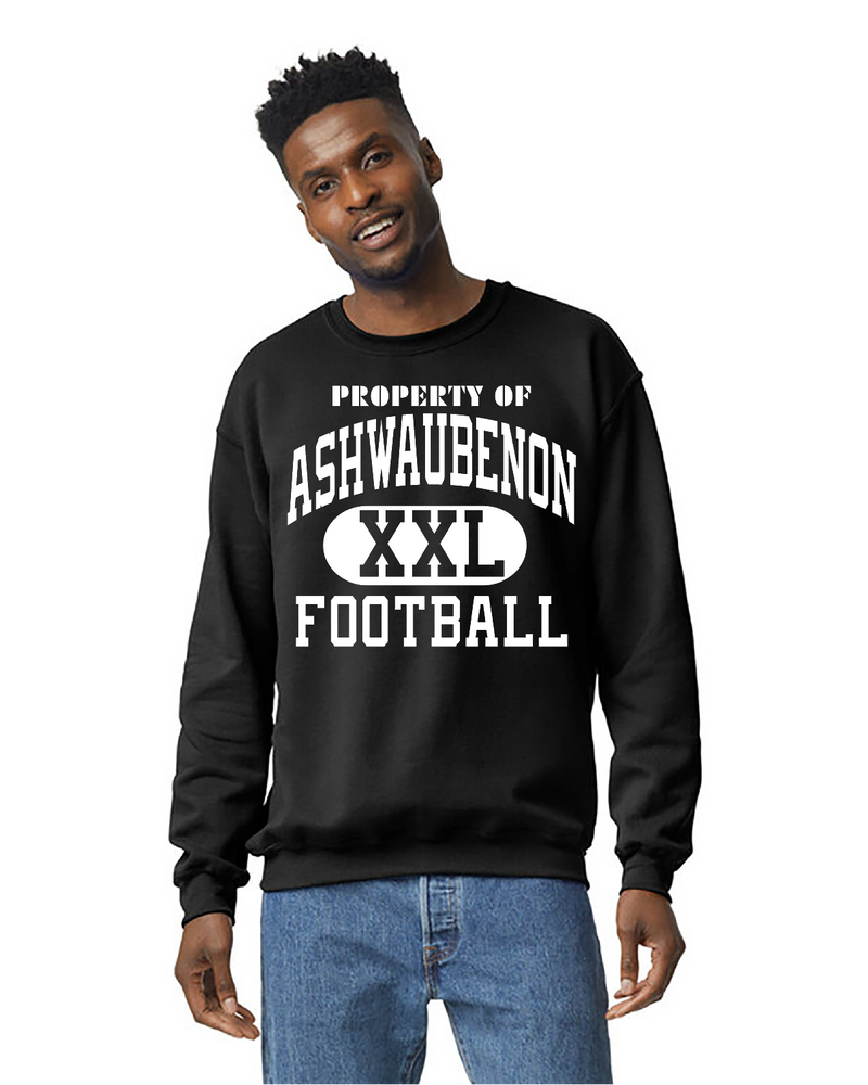 Ash Football Gildan Crew XXL