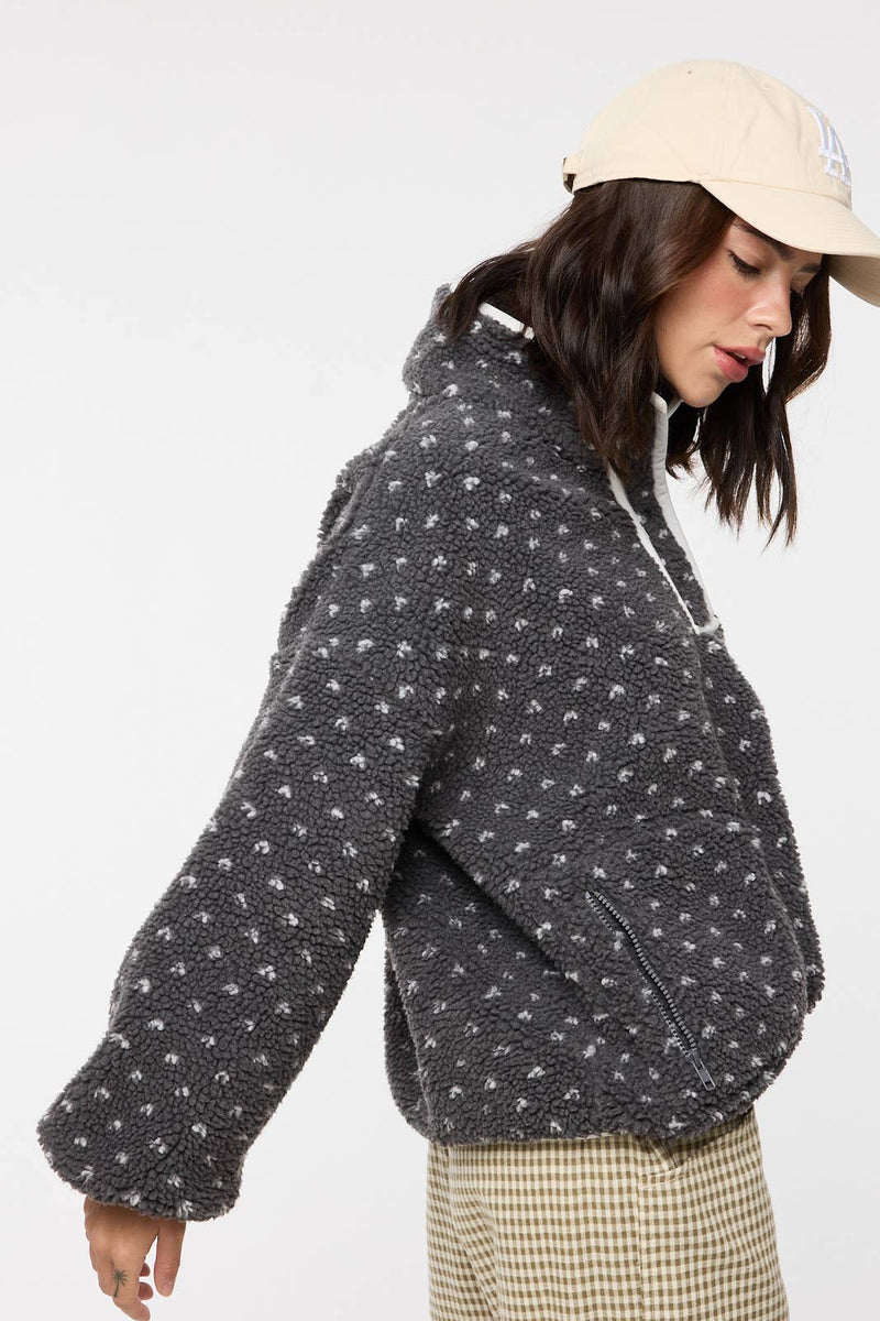 HEART SHERPA FLEECE PULLOVER / WL25-11073