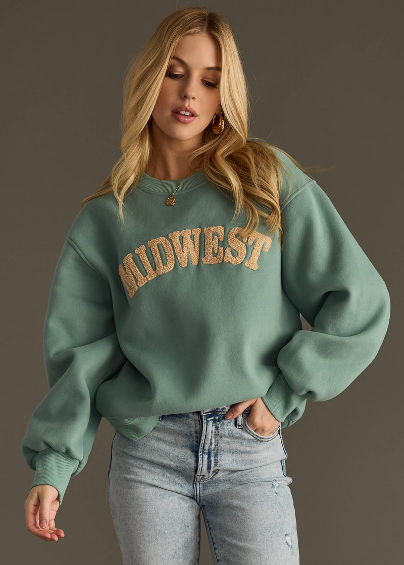 Dusty Teal Midwest Sweatshirt