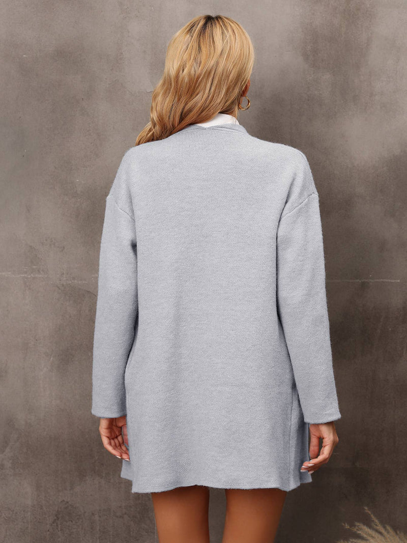 Wide Lapel Knit Open Cardigan SZ53-SW9138