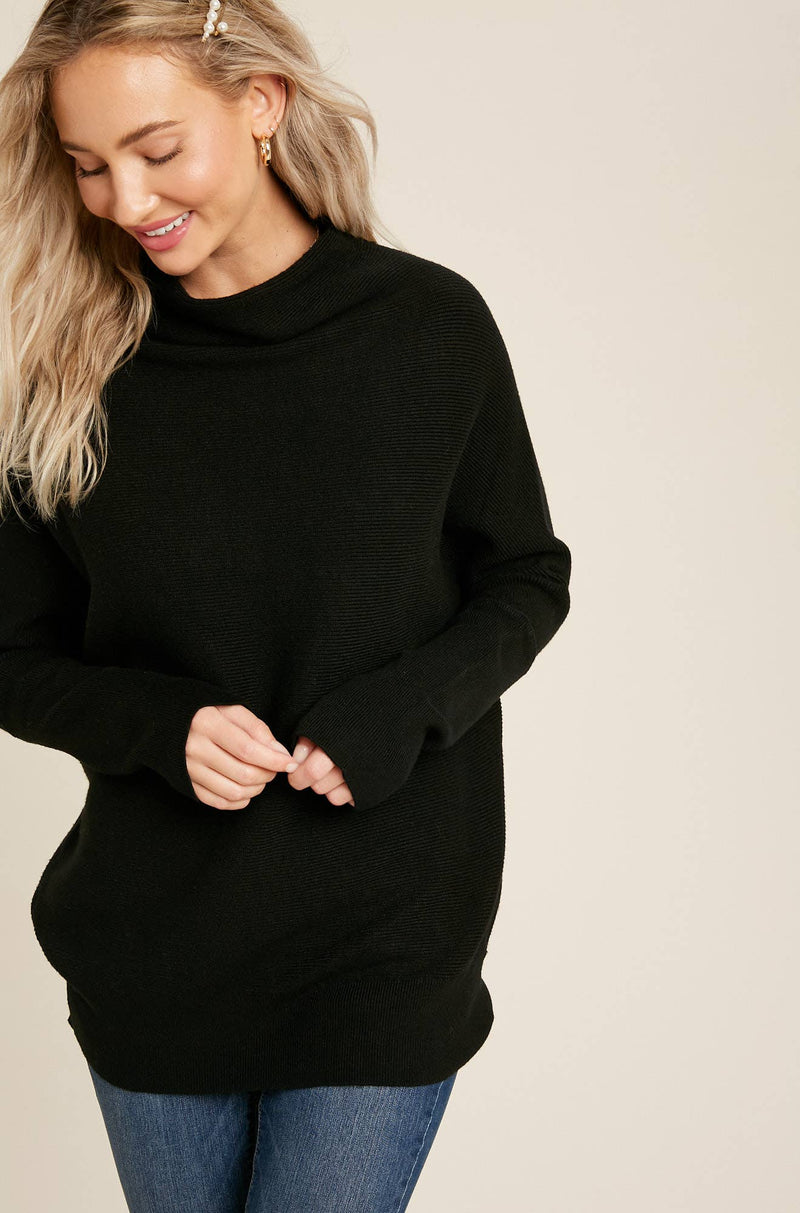 SLOUCH NECK DOLMAN PULLOVER