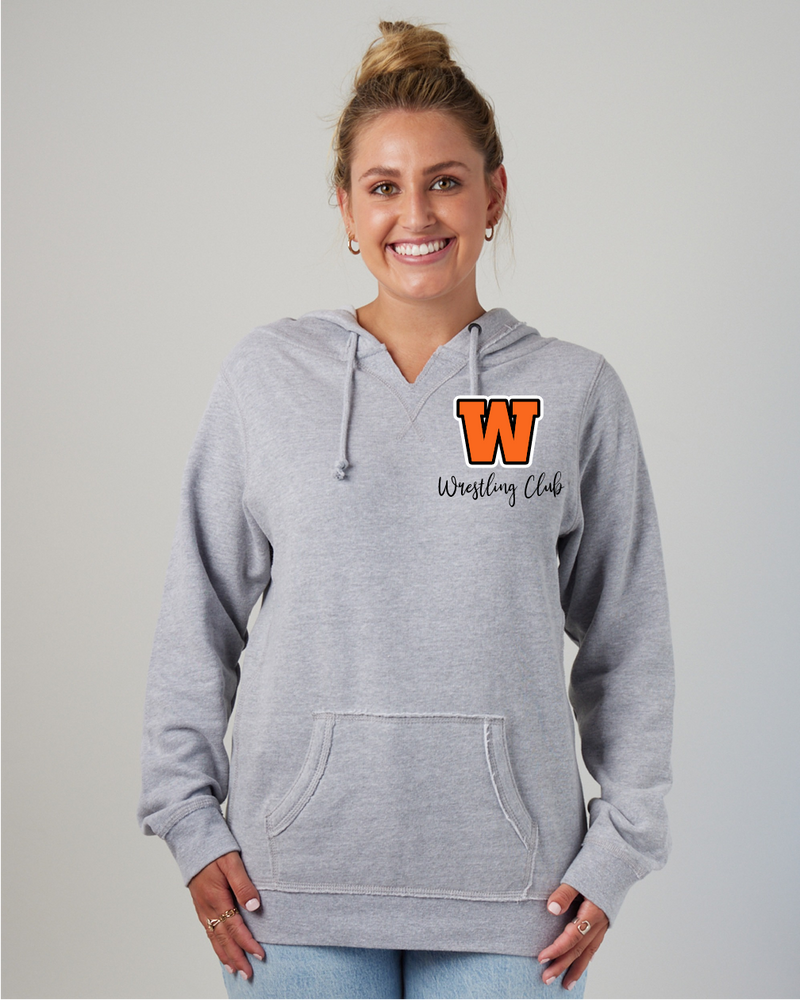West De Pere Wrestling V Notch Enza Fleece Pullover