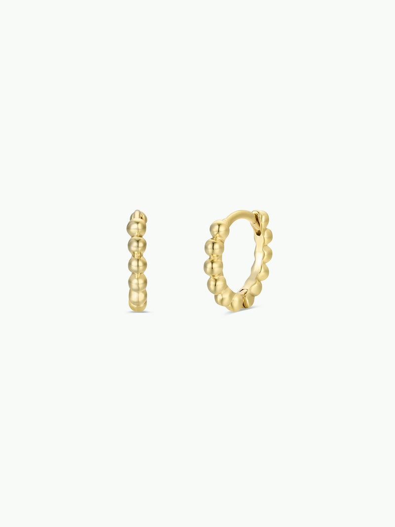 Ball Hoop - Small - Gold Earrings