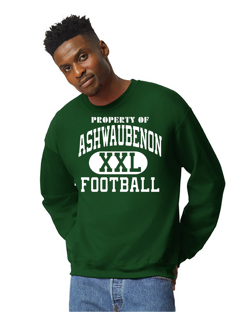 Ash Football Gildan Crew XXL