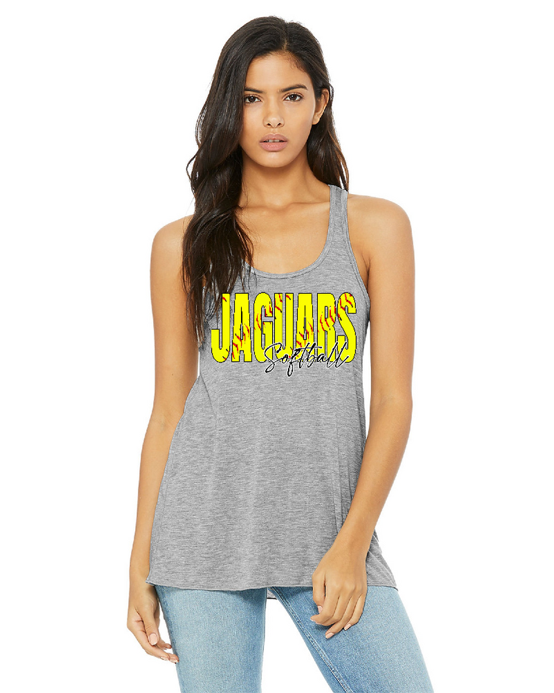 AGSA Women's Flowy Racerback Tank - BELLA CANVAS Jaguars