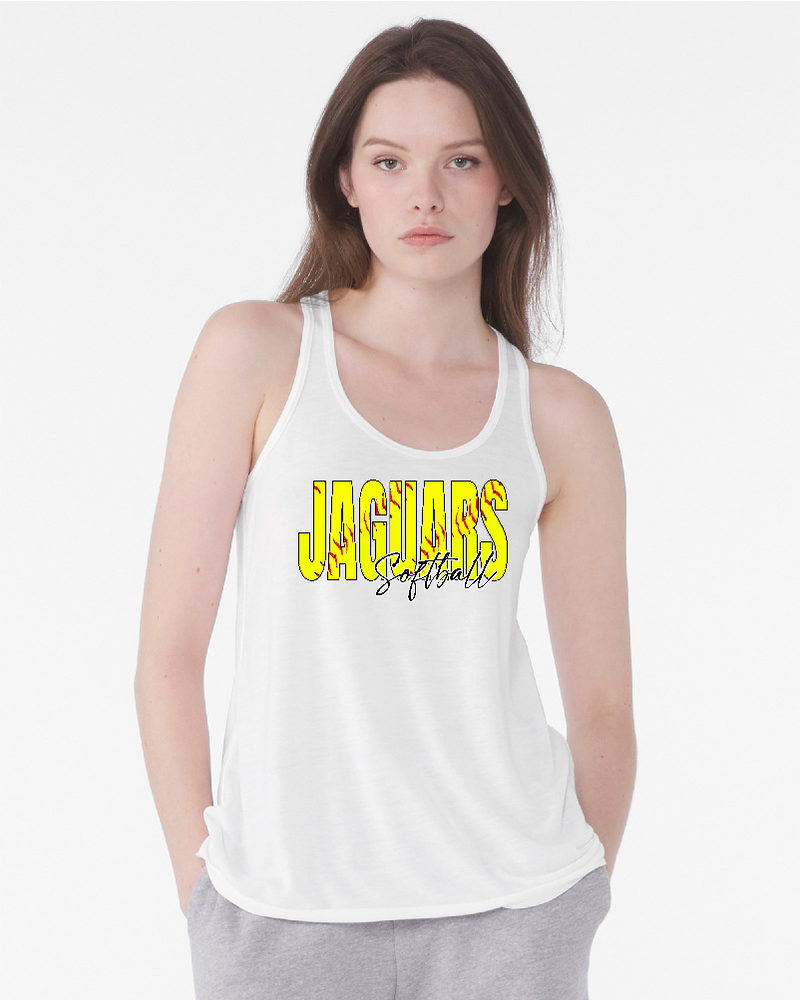 AGSA Women's Flowy Racerback Tank - BELLA CANVAS Jaguars