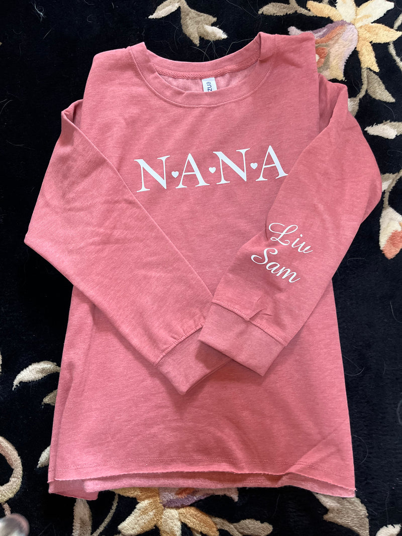 Nana/Mama/Grandma Sweatshirt Beach Fleece