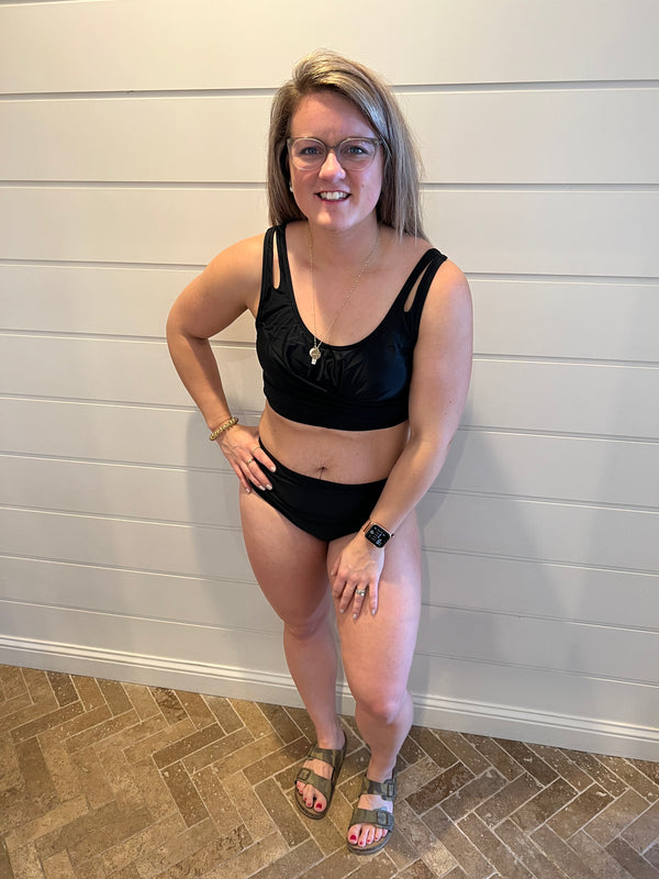 High Waisted Bikini Cross Push Up Bikini Swimsuits